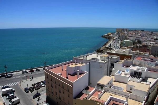 Cadiz Espanha Julho 2011 Vista Antiga Cidade Marítima Cádiz Partir — Fotografia de Stock