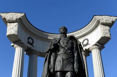  Monument to Alexander II Liberator near the Cathedral of Christ the Savior in Moscow. clipart
