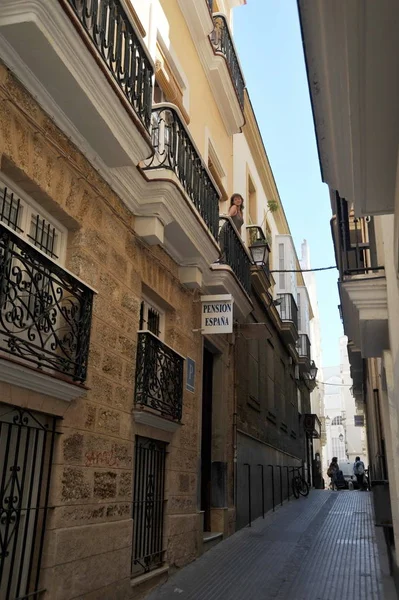 The Ancient street of Cadiz, one of the oldest cities in Western Europe. — Stock Photo, Image