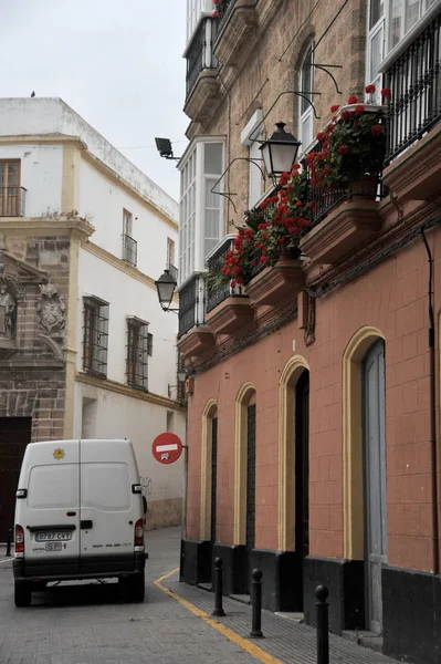 The Ancient street of Cadiz, one of the oldest cities in Western Europe. — Stock Photo, Image