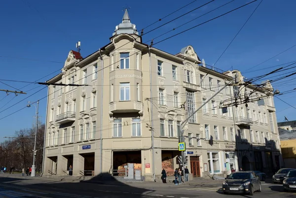 Moscow Russia April 2016 Building Lenivka Street Former Merchant House — Stock Photo, Image