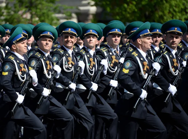 Moskwa Rosja Maja 2018 Kadetów Moskwa Instytutu Granicy Federalnej Służby — Zdjęcie stockowe