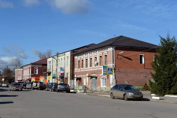 Piazza sovietica nella città di Ryazhsk. Regione di Ryazan — Foto Stock