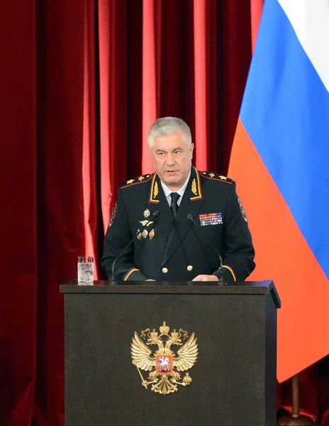 Υπουργός Εσωτερικών της Ρωσικής Ομοσπονδίας Στρατηγός Βλαντιμίρ Κολοκολτσέβ — Φωτογραφία Αρχείου