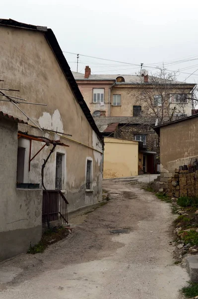 Trädgård på Pushkin Street i Sevastopol — Stockfoto