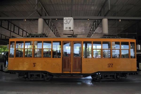 Sevilla Spanje Juli 2011 Oude Tram Bij Het Busstation Sevilla — Stockfoto