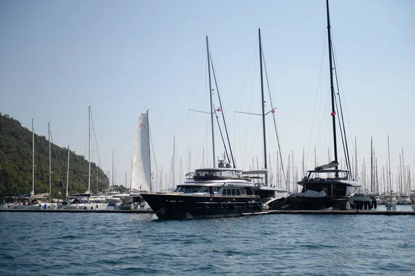 Marmaris Turkiet Oktober 2019 Yachts Marina Yacht Club Turkish City — Stockfoto