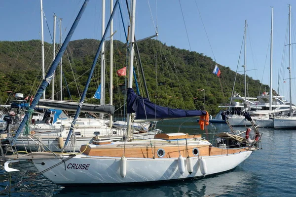 Marmaris Turchia Ottobre 2019 Barche Alla Marina Dello Yacht Club — Foto Stock
