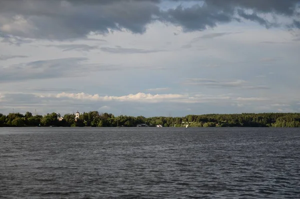 Moscow Region Russia July 2019 Klyazma Reservoir Moscow Canal Village — 스톡 사진