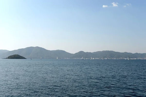 Marmaris Turkey October 2019 Yachts Bay Turkish City Marmaris — 스톡 사진