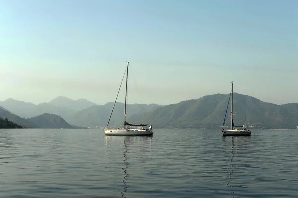 Marmaris Turecko Října 2019 Jachty Zátoce Tureckého Města Marmaris — Stock fotografie