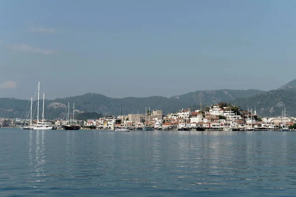 Marmarís Turquía Octubre 2019 Vista Ciudad Marmaris Desde Mar Turquía —  Fotos de Stock