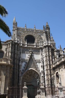 Seville, İspanya - 14 Temmuz 2011: Eski Sevilla Katedrali 'nin bir parçası