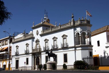 SEVILLE, SPAIN - JULY 14, 2011:The building of the Royal Cavalry of Seville was built in 1927-1930 according to the design of Anibal Gonzalez.