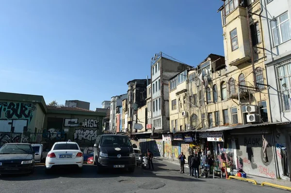 Istanbul Turkey November 2019 Fermenegiler Street Beyoglu District Istanbul — ストック写真