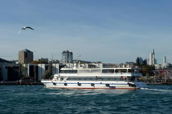 Istanbul Turkey November 2019 Passenger Pleasure Boat Bosphorus Istanbul — Stock Photo, Image