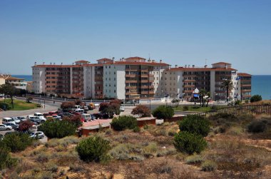 MATALASCANAS, İspanya - 10 Temmuz 2011 Atlantik Okyanusu üzerindeki tatil beldesi Matalascanas