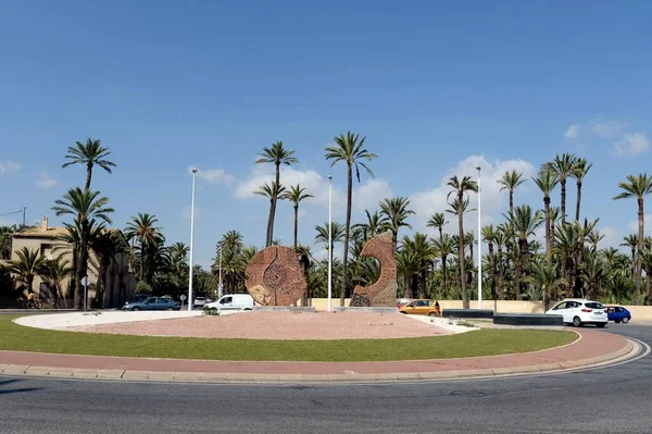 Elche Spain September 2018 Modern Sculptural Exhibition Alcalde Vicente Quiles — Stock Photo, Image