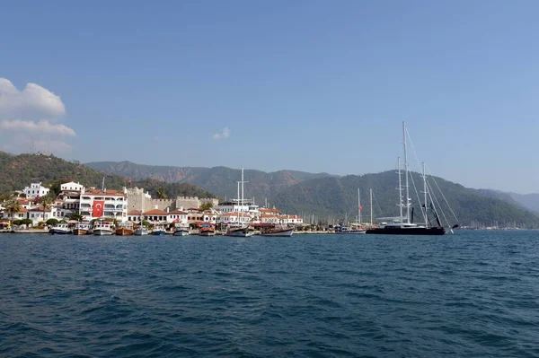 Maris Turecko Října 2019 Pohled Turecké Město Marmaris Egejského Moře — Stock fotografie