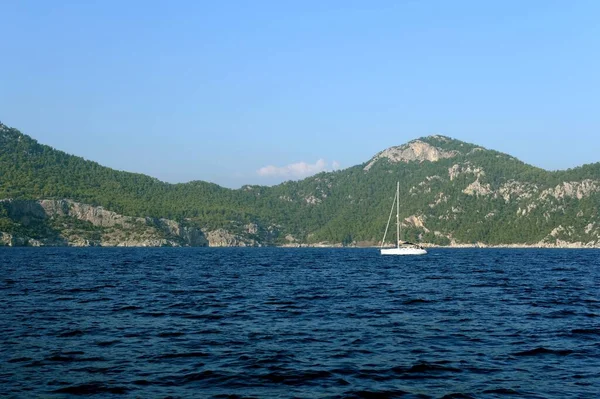 Marmaris Turchia Ottobre 2019 Yacht Nel Mar Egeo Largo Della — Foto Stock