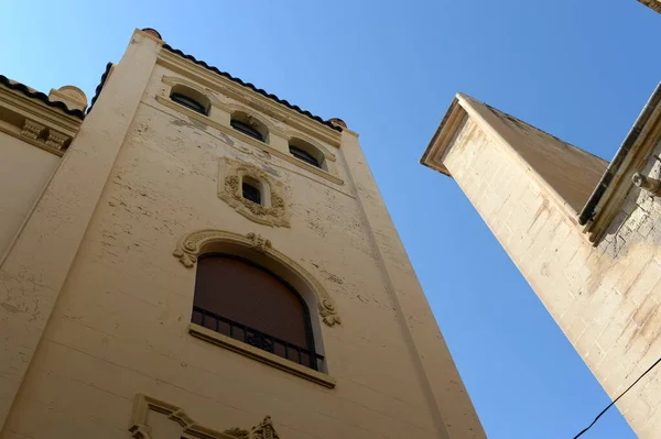 Elche Španělsko Září 2018 Fragment Staré Budovy Placa Santa Maria — Stock fotografie