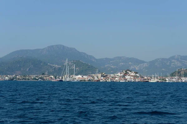 Marmarís Turquía Octubre 2019 Vista Ciudad Marmaris Desde Mar Turquía —  Fotos de Stock