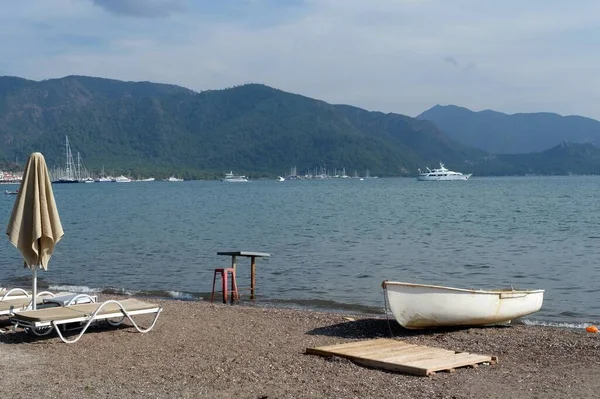 马尔马里斯 土耳其 2019年11月2日 海上城市马尔马里斯的海滩 土耳其 — 图库照片