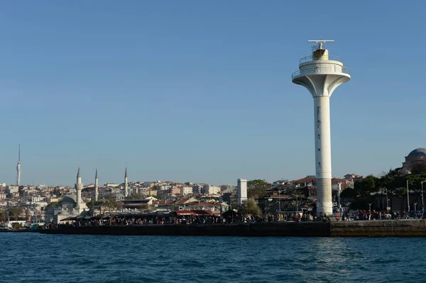 Istanbul Turquía Noviembre 2019 Marine Radio Beacon Una Torre Radar —  Fotos de Stock