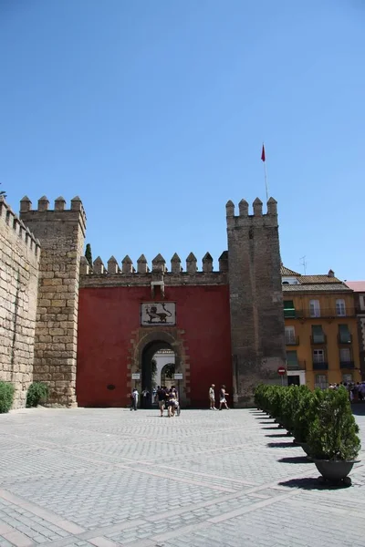 Seville Spagna Luglio 2011 Siviglia Alcazar Porta Ingresso Palazzo Dei — Foto Stock