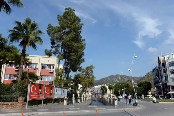 Marmaris Turquie Novembre 2019 Rue Ulusal Egemenlik Dans Ville Maritime — Photo