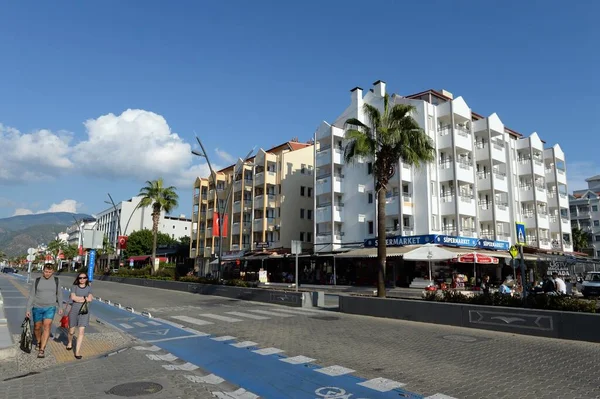 Marmarmaris Turkey November 2019 Kemal Boulevard Seyfettin Elgin Marmaris Tengerparti — Stock Fotó