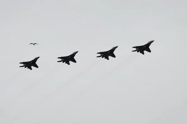 Moscow Ryssland Maj 2020 Mig Smt Fighters Parad Tillägnad Årsjubileet — Stockfoto