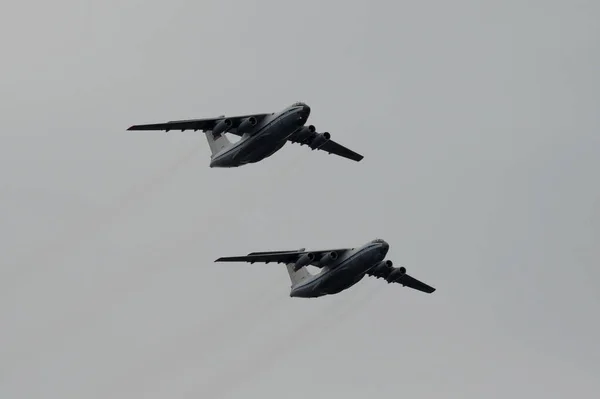 Moscú Rusia Mayo 2020 76Md Aviones Transporte Militar Durante Desfile — Foto de Stock