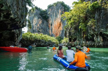 Mağaralar Phang nga Körfezi, Phuket Kayak hiking