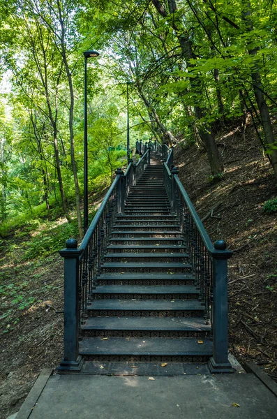 Metalowe Schody Parku Gorkiego Moskwa — Zdjęcie stockowe