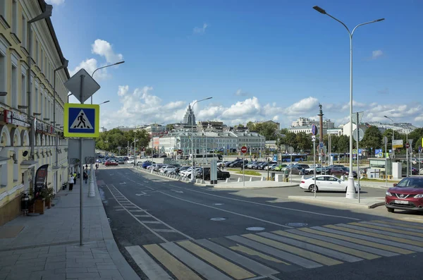 Moskva Ryssland Augusti 2017 Rörtorget Moskva Korsning Historiska Gator Staden — Stockfoto