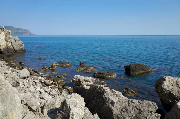 Costa Rocosa Del Mar Negro Cabo Alchak Sudak Crimea — Foto de Stock