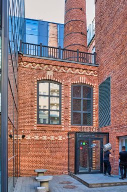 Moskova, Rusya - 25 Nisan 2019: Sovyet şekerleme fabrikası 