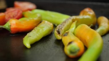 Plancha Acı biber, ızgarada pişmiş sebzeler