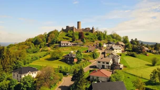 Aerial view on city in germany — Wideo stockowe