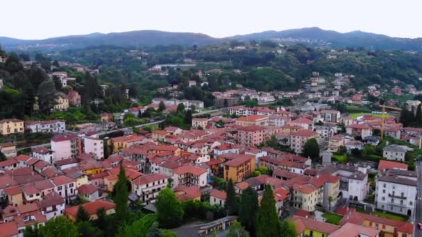 Aerial view on mediterranean town — Stock Video