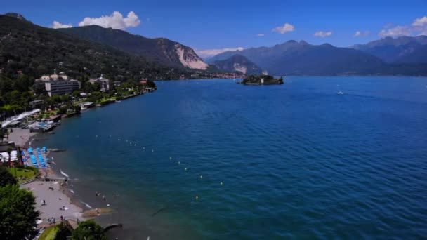 Pandangan udara pada laut di Italia — Stok Video