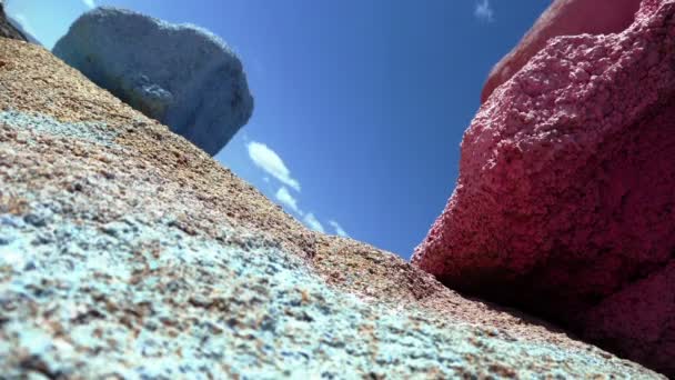 塗られた岩でタイムラプス — ストック動画