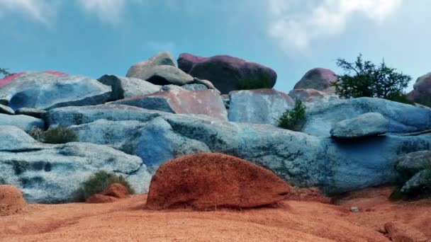 Timelapse em rochas pintadas — Vídeo de Stock