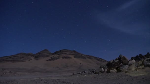 Night time lapse from the Sahara desert — Stock Video