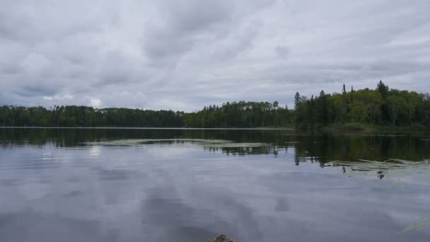 Canadese lake in de zomer — Stockvideo