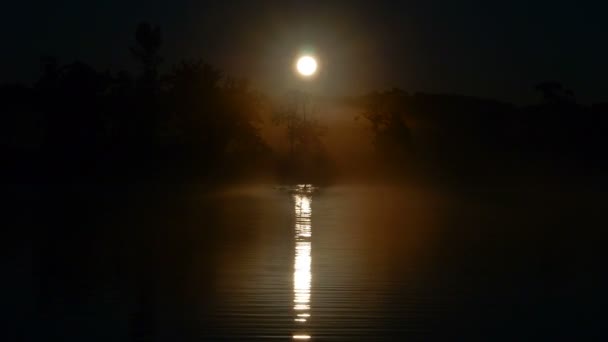 Alba su un lago canadese — Video Stock