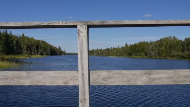 Fluss in Kanada - weite Sicht — Stockvideo