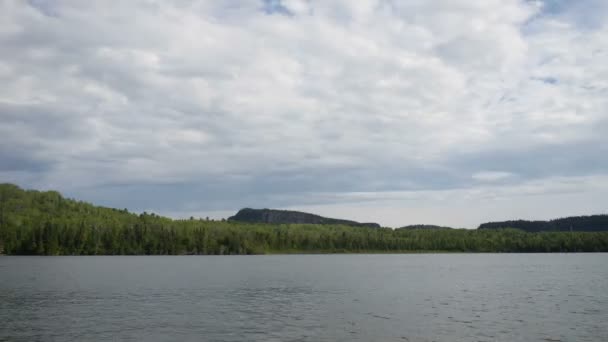 Time lapse from Nipigon - Sunny day - Wide view before a storm — Stock Video