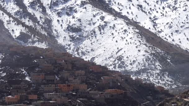 Деревня Имлил в горах Моро Атлас — стоковое видео